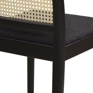 Arlin Upholstered Stool with Curved Back and Footrest - Set of 2