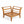 6 Piece Acacia Wood Outdoor Modular Sectional with Daybed and Tea Table