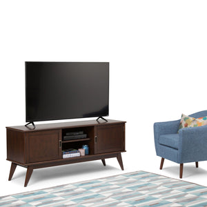 Draper - Handcrafted Mid Century Low TV Media Stand