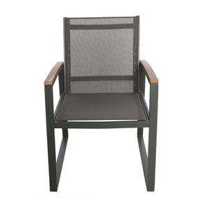 Aresha Metal Outdoor Dining Armchair (Set of 2) - Gray