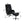 Labotina Top Grain Leather Accent Chair With Swivel & Ottoman - Black