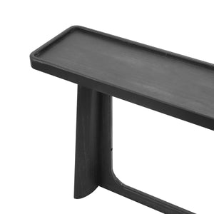 Farmhouse Console Table with Tray Top Design, Solid Wood Frame