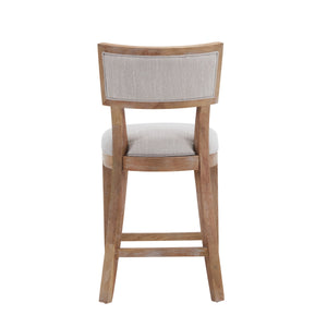 26.5" Upholstered Counter Stools Set of 2 with Comfy Back