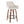 Daniella - Contemporary Fixed Height Counter Stool With Swivel With Round Footrest (Set of 2)