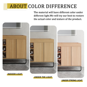 60-Inch Freestanding Bathroom Cabinet with Soft Close Doors & Open Storage