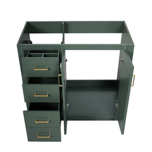 Retro Style Bathroom Vanity, 3 Drawers & Soft Closing Doors