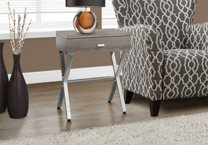 Accent Side X Table With Storage Drawer