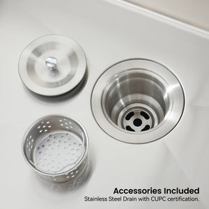 Stainless Steel Kitchen Sink, 27″x19″ Single Bowl, Undermount Handmade Sink in Brushed Nickel