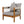 Acacia Wood Outdoor Club Chair with Handwoven Rope Accents & Curved Backrest