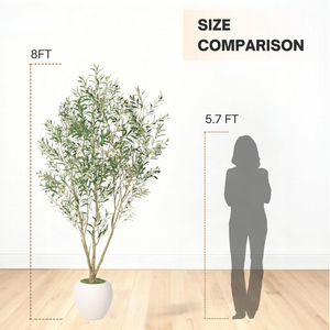 8FT Artificial Olive Tree With Big Decorative