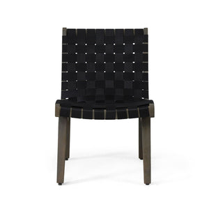 Lounge Chair With Stunning Rope Weave Design, Set of 2 - Black