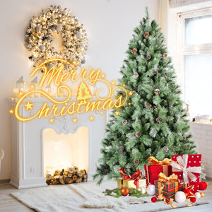 7FT Christmas Tree with 82 Pine Cones