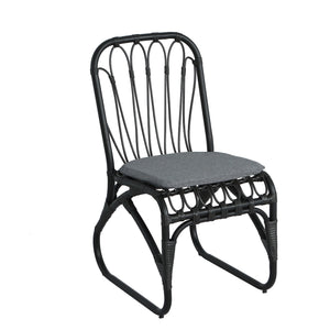 Outdoor Wicker Dining Chairs With Washable Cushions (Set of 2)