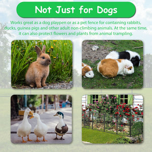 Dog Pens Outdoor Height Foldable Panels Heavy Duty Metal Portable Dog Playpen Indoor Anti Rust Exercise Dog Fence With Doors For Pets Play Pen For RV Camping Yard