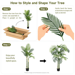 6FT Artificial Palm Tree with Realistic Detail