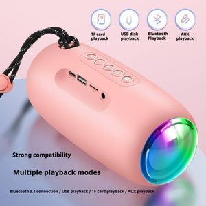 KP-540 Best-Selling Portable Bluetooth Speaker Outdoor Sports-Ready Waterproof With Carry Strap RGB Lights Supports Memory Card Playback In Stock