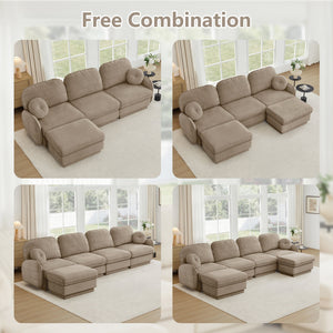 105" Chenille Cloud 3-Seater Sofa