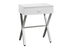 Accent Side X Table With Storage Drawer