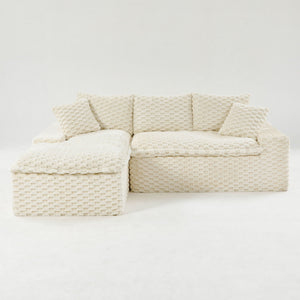 Modular Sofa, Convertible Twin Seat With Chaise Lounge