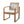 2-Piece Outdoor Dining Chairs Set: Acacia Wood with Rope Back