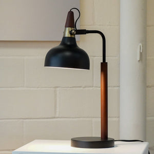 Glowlite - Table Lamp With Cone Shade - Black