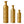 3 Pack Semi-Handcrafted Gold Metal Vase Collection