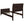 Twin Panel Bed With Headboard And Tapered Legs - Brown
