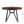 Mid Century Modern Round Dining Table with Metal Legs and Open Shelf