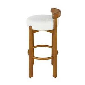 Elise Indoor Wooden Low Back Barstool