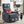Blue Heat Massage Manual Recliner Chair with Rocker and Swivel