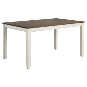 Ebers - 7 Dining Set With 2 Tone Upholstered Chairs - Vanilla White