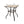 Outdoor Patio Bar Table Square Metal Table with Wood-Look Tabletop