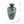 D8.7x15.5' Blue and Brown Reactive Glazed Vase