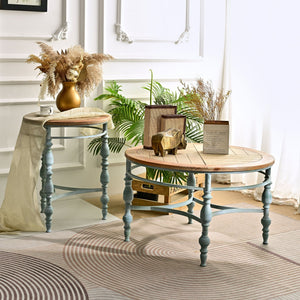 Round Top Carved Table For Living Room