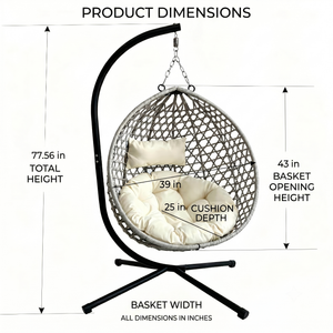 Foldable Hanging Egg Chair with Stand