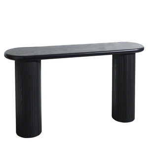 Fluted Cylinder Console Table - Black