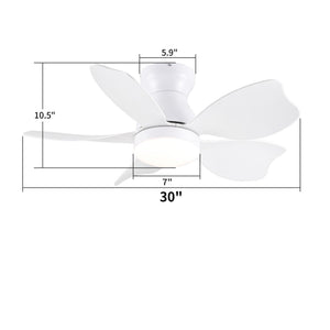 Low Profile Flush Mount Ceiling Fan With Light