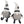 Handcrafted Pair of 23-Inch Halloween Gnomes by Bruce