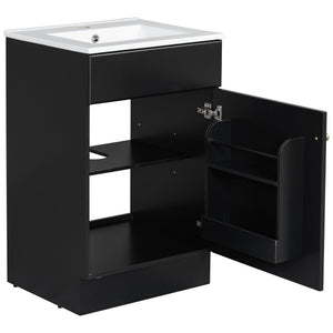 Bathroom Vanity With Sink, Cabinet With Adjustable Shelf