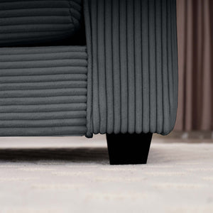 Classic Modern Comfortable Single Chair Deep Seat Sofa With Footstool