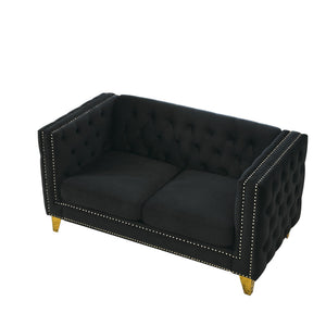 Modern Sofa With Button Tufting, Upholstered Couch For Living Room