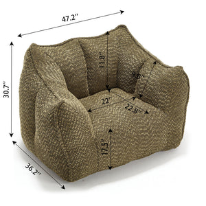 Comfortable Chenille Sofa Chairs With Highly Resilient Foam