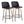 Toriano - Contemporary Fixed Height Counter Stool With Swivel & Round Footrest (Set of 2)