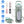 34Oz Glass Water Bottle Sports Water Bottle Motivational Water Bottle Water Intake Tracker Bottle with Straw Time Marker Silicone Sleeve Handle for Gy