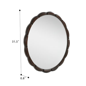 Round Wood Wall Mirror - 31.5"