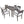U_Style 7 Pieces Acacia Wood Outdoor Dining Set with Cushions