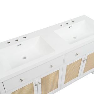 Bathroom Vanity With Double Sink, Large Storage Space