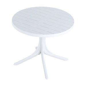 4 Piece Set Of Single Chairs, Traditional Elements With Round Table