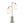 Cannes Contemporary Table Lamp in Nickel Metal with White Shades
