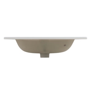 Glossy White Ceramic Integrated Sink